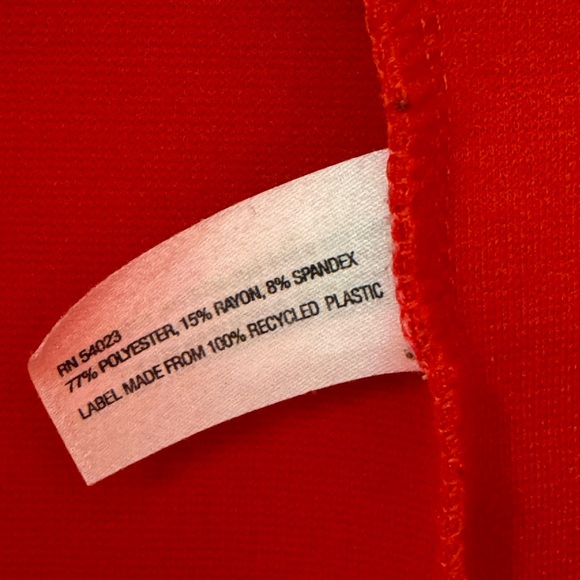 Gap Maternity ponte slipper sheath dress, short sleeve, cowl neck, red, XS - Picture 7 of 7